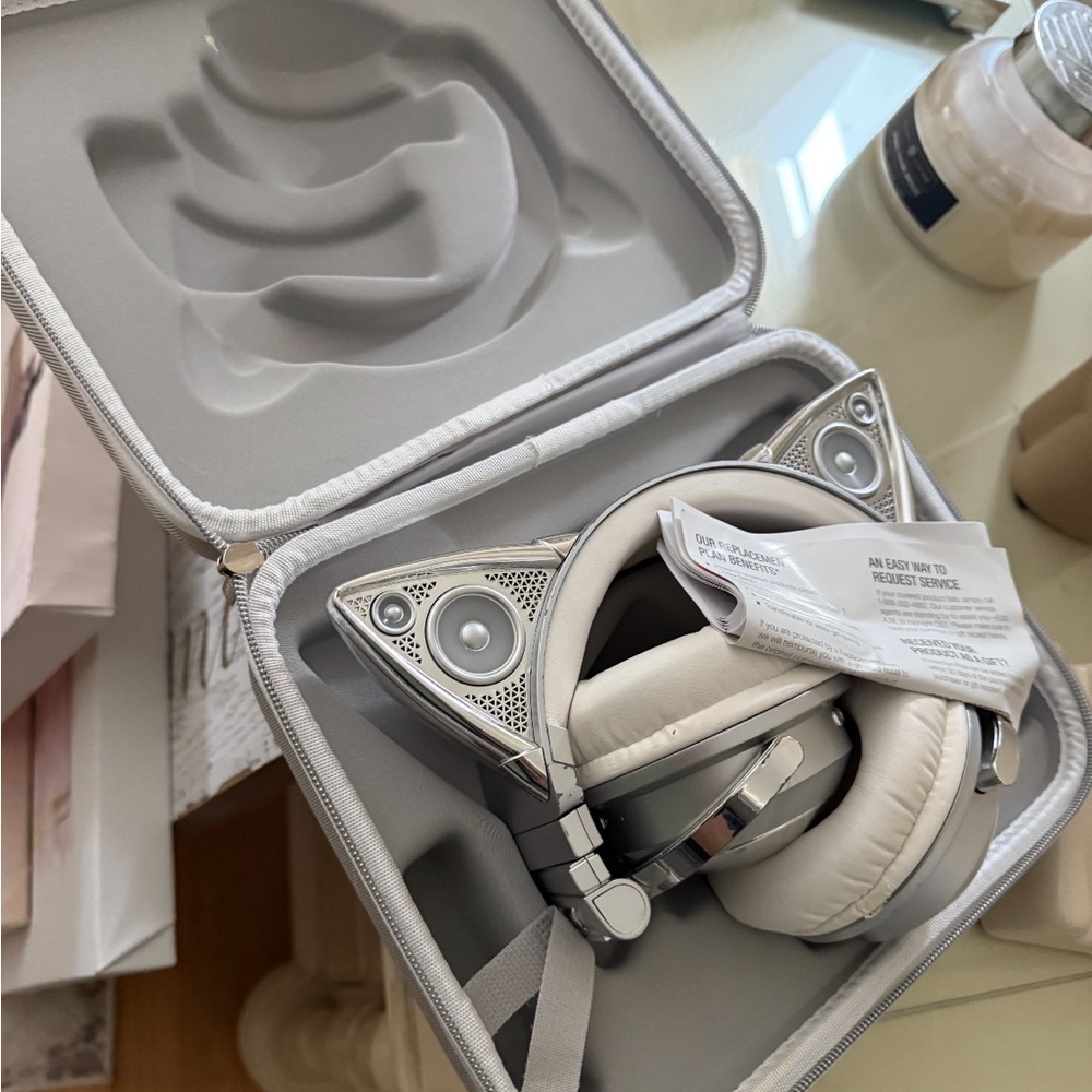 Ariana Grande Brookstone Cat Ear Headphones and Case